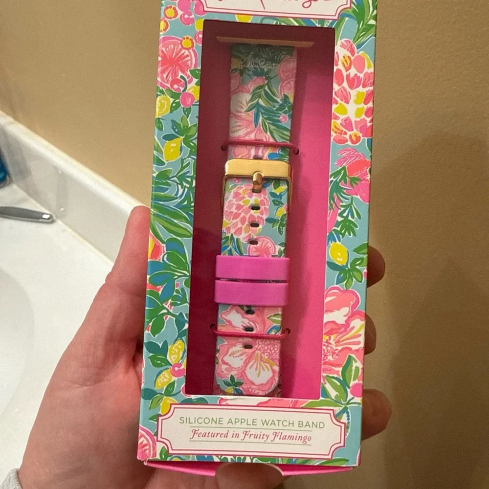 Lilly Pulitzer Fruity Flamingo Silicone Watch Band - Picture 5 of 5
